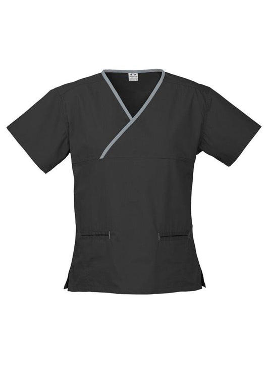 Biz Collection Womens Contrast Scrub Top (H10722)
