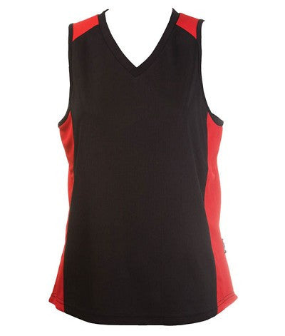 Australian Spirit-Aus Spirt Olympikool Ladies Singlet 1st ( 10 Colour )-Black / Red / 8-Uniform Wholesalers - 6