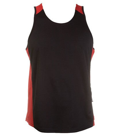 Australian Spirit-Aus Spirt Olympikool Mens Singlets 1st ( 10 Colour )-Black/Red / S-Uniform Wholesalers - 6