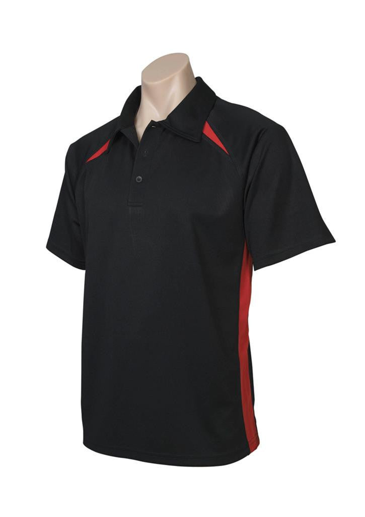 Biz Collection-Biz Collection  Mens Splice Polo 1st ( 10 Colour )-Black / Red / Small-Uniform Wholesalers - 5