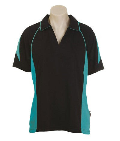 Australian Spirit-Aus Spirt Olympikool Ladies Polo 1st ( 8 Colour )-Black / Teal / 8-Uniform Wholesalers - 7