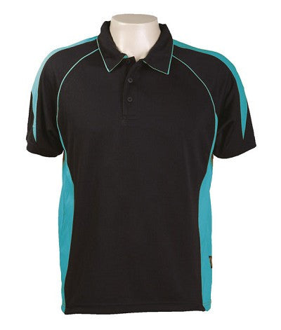 Australian Spirit-Aus Spirt Olympikool Mens Polo 1st ( 10 Colour )-Black / Teal / S-Uniform Wholesalers - 9