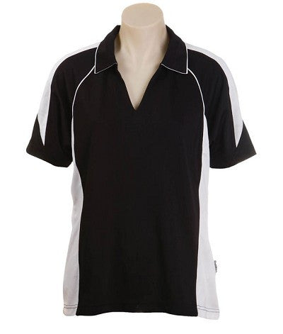 Australian Spirit-Aus Spirt Olympikool Ladies Polo 1st ( 8 Colour )-Black / White / 8-Uniform Wholesalers - 8