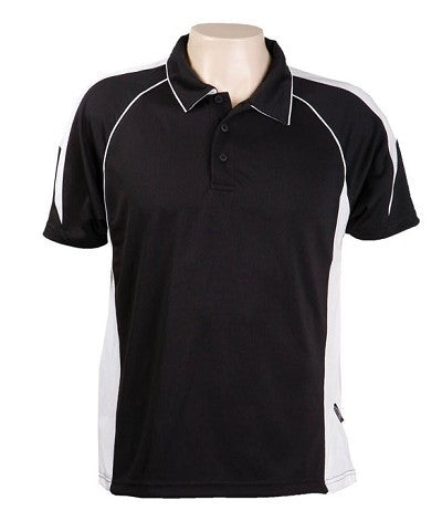 Australian Spirit-Aus Spirt Olympikool Mens Polo 1st ( 10 Colour )-Black / White / S-Uniform Wholesalers - 7