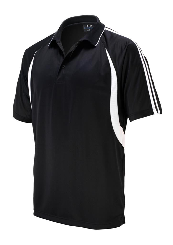 Biz Collection-Biz Collection Mens Flash Polo 1st (  9 Colour )-Black / White / Small-Uniform Wholesalers - 5