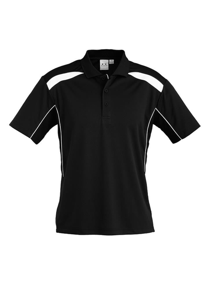 Biz Collection-Biz Collection Mens United Short Sleeve Polo 1st ( 11 Colour )-Black / White / Small-Uniform Wholesalers - 21