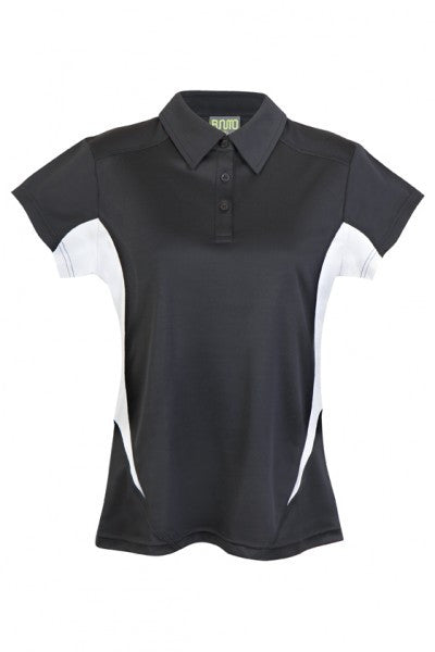 Ramo-Ramo Ladies Accelerator Polo	(new)-Black/White / 8-Uniform Wholesalers - 5