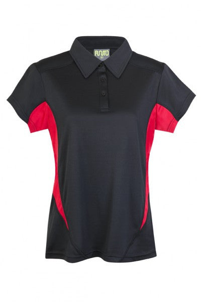 Ramo-Ramo Ladies Accelerator Polo	(new)-Black/Red / 8-Uniform Wholesalers - 4