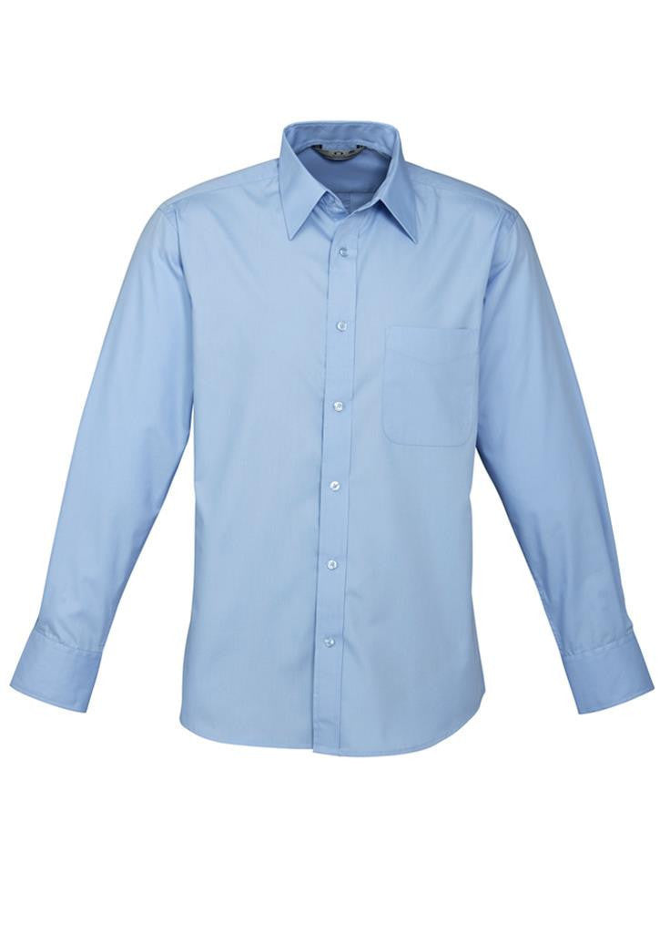 Biz Collection-Biz Collection Mens Base Long Sleeve Shirt-Blue / XS-Uniform Wholesalers - 3