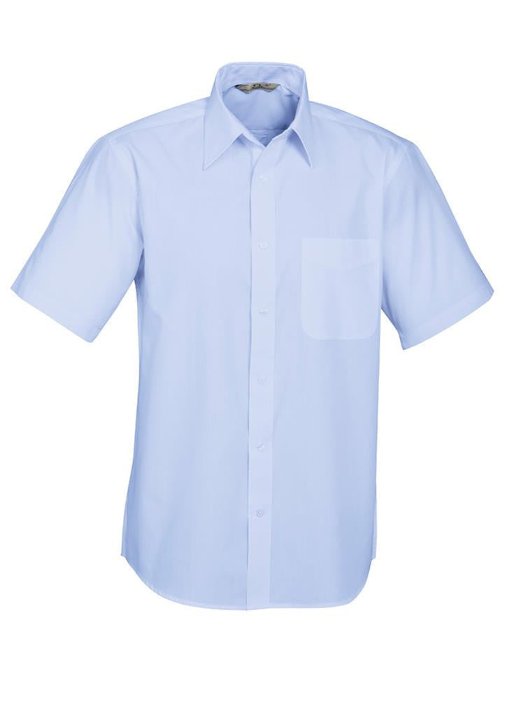 Biz Collection-Biz Collection Mens Base Short Sleeve Shirt-Blue / XS-Uniform Wholesalers - 3