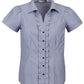 Biz Collection-Biz Collection Ladies Edge Short Sleeve Shirt-Blue / 6-Uniform Wholesalers - 3