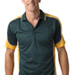 Be Seen-Be Seen Men's Polo Shirt With Striped Collar 2nd( 8 Color )-Bottle-Gold-White / XS-Uniform Wholesalers - 1