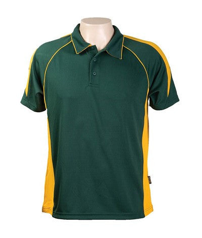 Australian Spirit-Aus Spirt Olympikool Mens Polo 1st ( 10 Colour )-Bottle green / Gold / S-Uniform Wholesalers - 4