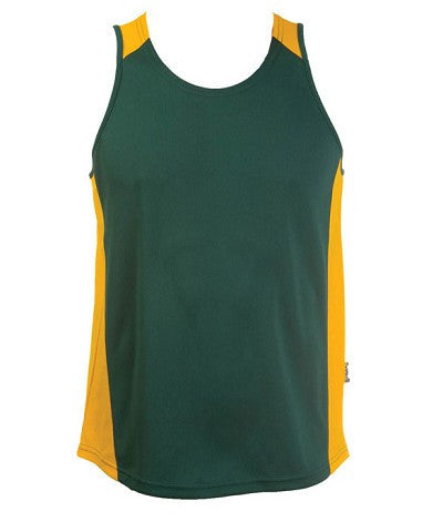 Australian Spirit-Aus Spirt Olympikool Mens Singlets 1st ( 10 Colour )-Bottle/Gold / S-Uniform Wholesalers - 9