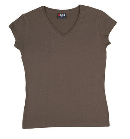 Ramo-Ramo Ladies V Neck-Brown / 8-Uniform Wholesalers - 4