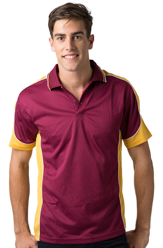 Burgundy and gold polo shirt best sale