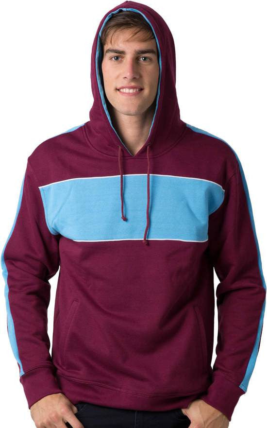 H and m red top white and blue hoodie