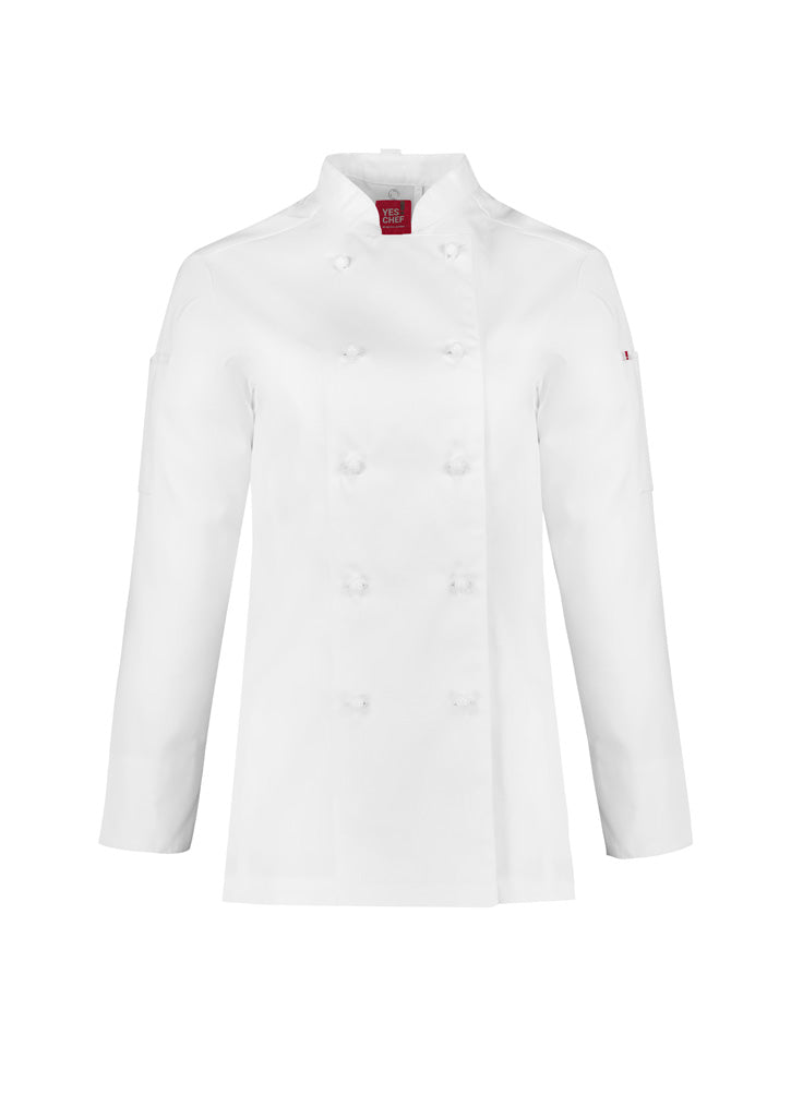 Biz Collection Womens Al Dente L/S Chef Jacket-(CH230LL)-Clearance