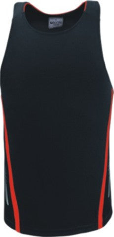 Bocini Adults Reflective Contrast Sports Singlet-(CT1451)