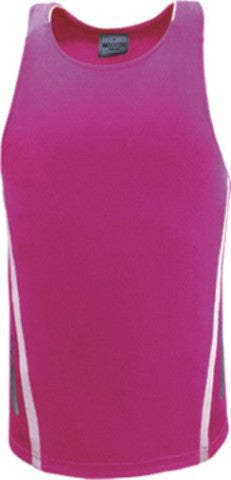 Bocini Adults Reflective Contrast Sports Singlet-(CT1451)