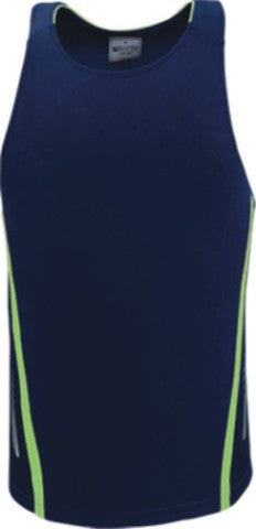 Bocini Adults Reflective Contrast Sports Singlet-(CT1451)