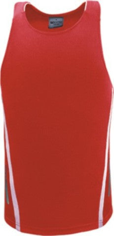 Bocini Adults Reflective Contrast Sports Singlet-(CT1451)