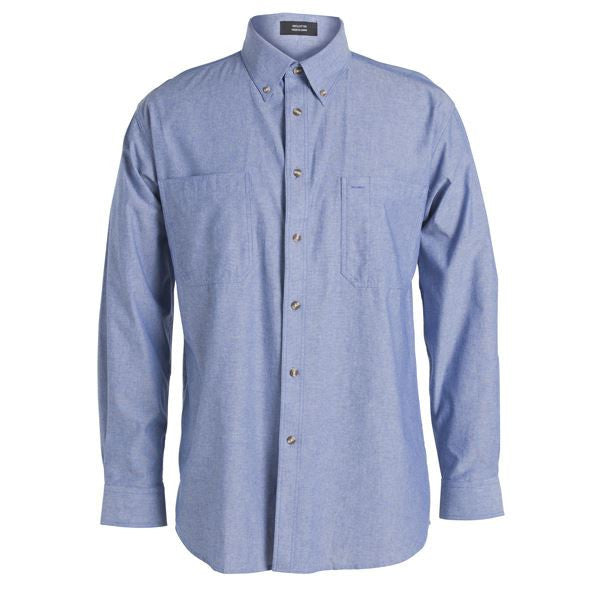 JB's Wear-JB's Cotton Chambray Shirt-S / Chambray Blue L/S-Uniform Wholesalers - 3