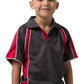 Be Seen-Be Seen Kids Polo Shirt With Contrast Sleeve Edge Piping-Charcoal-Red-White / 6-Uniform Wholesalers - 5