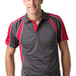 Be Seen-Be Seen Men's Polo Shirt With Contrast Sleeve 1st( 8 Color )-Charcoal-Red-White / XS-Uniform Wholesalers - 5