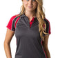 Be Seen-Be Seen Ladies Polo Shirt With Contrast Sleeve Edge Piping 1st( 8 Color )-Charcoal-Red-White / 8-Uniform Wholesalers - 5