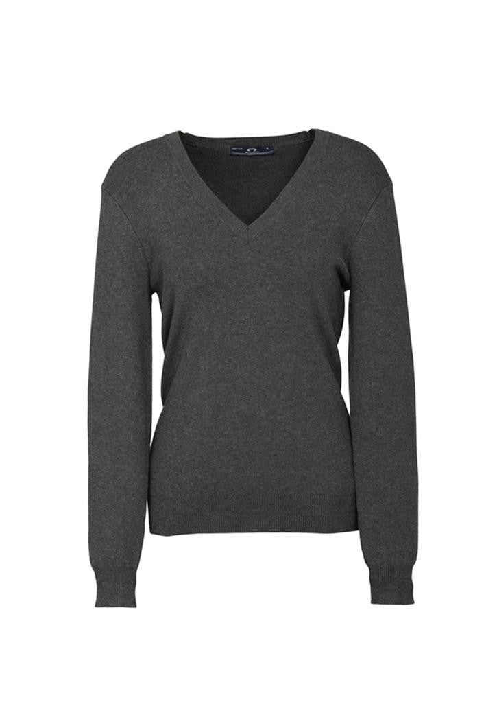 Biz Collection-Biz Collection Ladies V Neck Pullover-Charcoal / Small-Uniform Wholesalers - 3