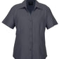 Biz Collection-Biz Collection Ladies Plain Oasis Shirt-S/S-Charcoal / 6-Uniform Wholesalers - 4