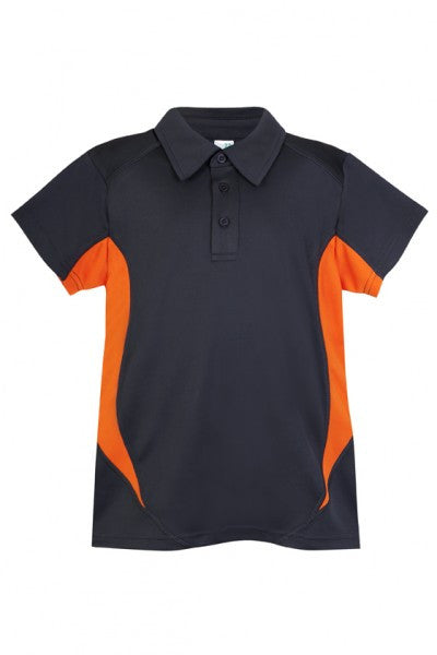 Ramo-Ramo Kids Accelerator Polo-Charcoal/Orange / 4-Uniform Wholesalers - 8