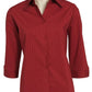 Biz Collection-Biz Collection Ladies Manhattan 3/4 Sleeve Shirt-Cherry / White / 6-Corporate Apparel Online - 3