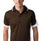 Be Seen-Be Seen Men's Polo Shirt With Striped Collar 2nd( 8 Color )-Chocolate-White-White / XS-Uniform Wholesalers - 7