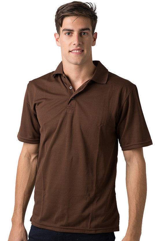 Be Seen-Be Seen Men's Plain Polo Shirt-Chocolate / S-Uniform Wholesalers - 3