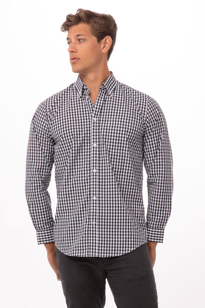 Chef Works Gingham Men's Dress Shirt (D500)