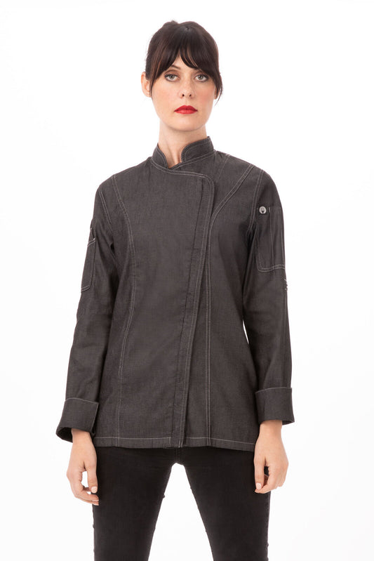 Chef Works Gramercy Ladies Denim Chef Jacket-(EXWDZ002)