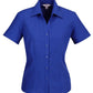 Biz Collection-Biz Collection Ladies Plain Oasis Shirt-S/S-Electric Blue / 6-Uniform Wholesalers - 6