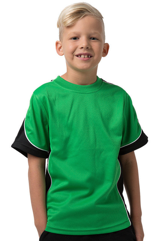 Be Seen-Be Seen Kids Short Sleeve T-shirt-Emerald-Black-White / 6-Uniform Wholesalers - 2