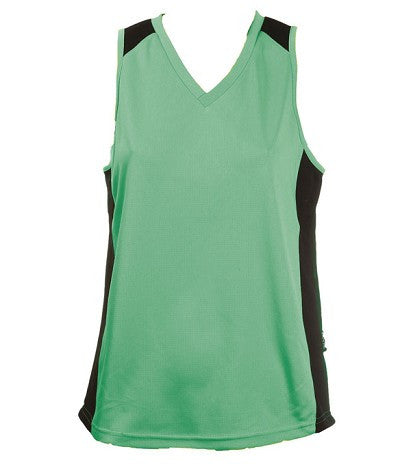 Australian Spirit-Aus Spirt Olympikool Ladies Singlet 1st ( 10 Colour )-Emerald/Black / 8-Uniform Wholesalers - 11