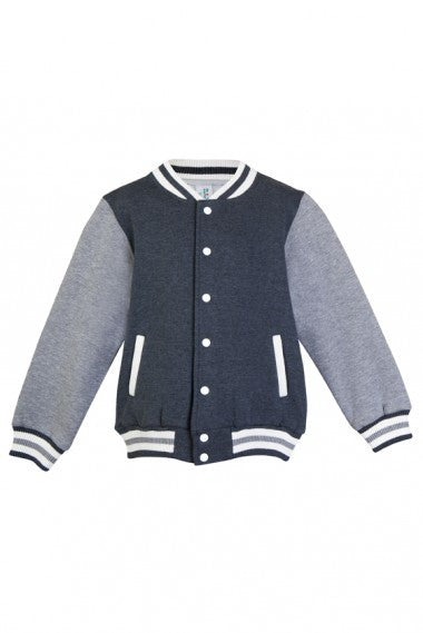 Ramo-Ramo Babies Varsity Jacket-00 / Darl Marl / Grey Marl-Uniform Wholesalers - 7