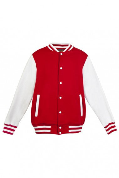 Ramo-Ramo Mens Varsity Jacket-XS/16 / Red/White-Uniform Wholesalers - 2
