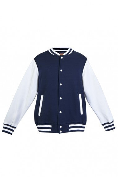 Ramo-Ramo Mens Varsity Jacket-XS/16 / Navy/White-Uniform Wholesalers - 5
