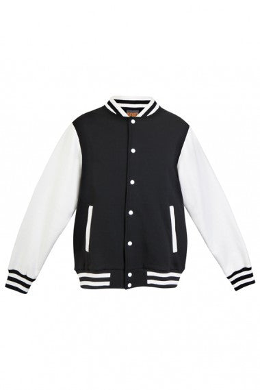 Ramo-Ramo Mens Varsity Jacket-XS/16 / Black/White-Uniform Wholesalers - 7