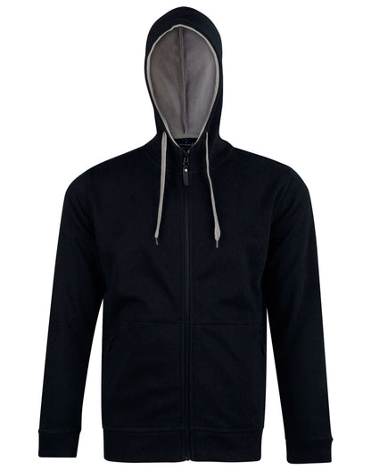 Winning Spirit Men's Passion Pursuit Full Zip Contrast Fleece Hoodie (FL17)