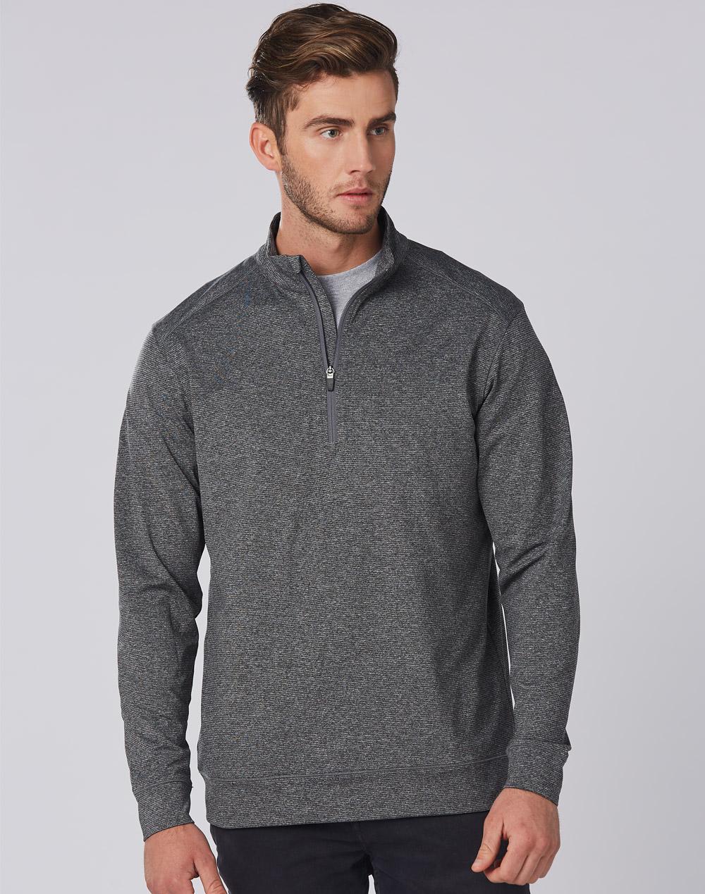 Winning Spirit Mens Half Zip Long Sleeve Sweat Top (FL25)