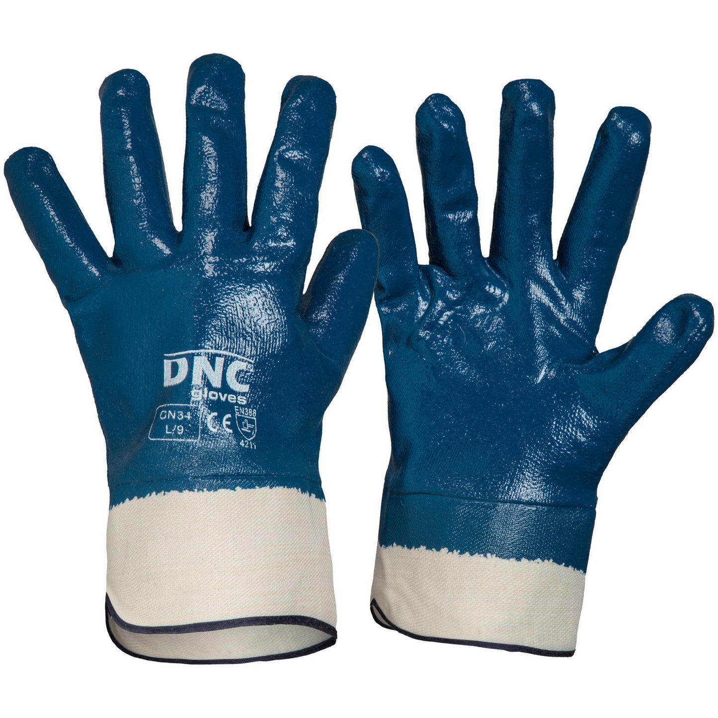 DNC Blue Nitrile Full Dip with Canvas Cuff (GN34)