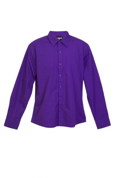 Ramo-Ramo Mens Long Sleeve Shirts-Grape / S-Uniform Wholesalers - 4