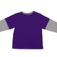 Ramo-Ramo Double Sleeve-Grape/Gray Marl / 00-Uniform Wholesalers - 4